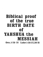 Biblical Proof of the Birthdate of Yahshua
